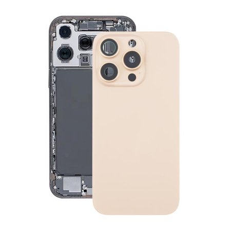 iPhone 16 Pro Max Baksida Glas med Magnet och Kameralins - Sandfärgad Titan