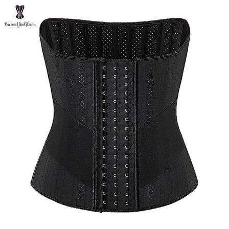 Lang Torso Midjetræner Fajas Latex Bælter 25 Stålben Korset Perforeret Gørdel Slankende Bælte