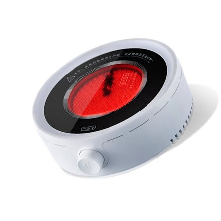 Elektrisk tekanna, liten keramisk värmeplatta för kokning av vatten och kaffebryggning med rattjustering