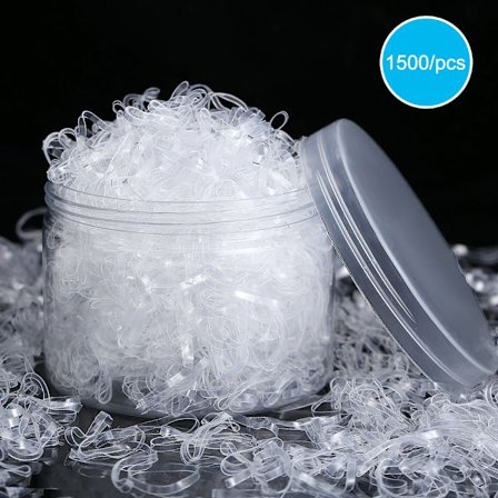 Gjennomsiktige Elastiske Hårstrikk, 1500 Stykker Mini Hårstrikk