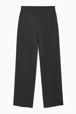 COS Femme Pantalon Tailleur Droit in Noir