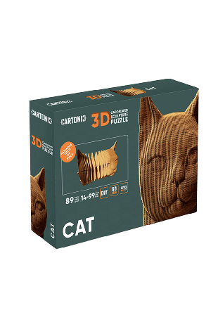 Ohlsson & Lohaven Cartonic 3D Pussel KATT Unisex Brun ONESIZE