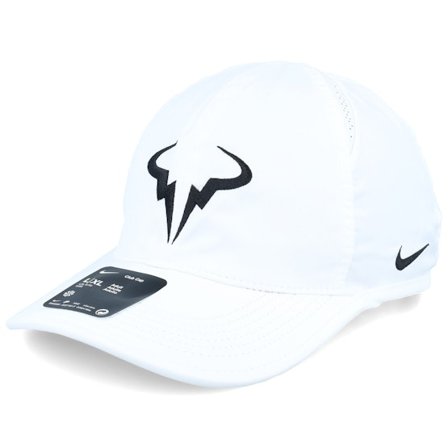 Nike - Vit unconstructed Keps - Rafa Nadal Dri-Fit Tennis Club White Dad Cap @ Hatstore