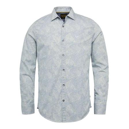 PME Legend, Long sleeve shirt print Blauw, Heren, Maat:L