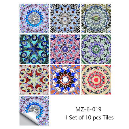 Retro stil grå flise mønster matte gulv klistermærker køkken flise bordplade renovering vandtæt væg klistermærker (20cm x 20cm)