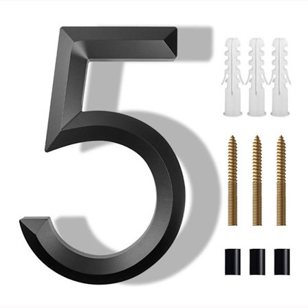 8" flytande husnummer Moderna husnummer 5 5