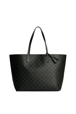 Abi printed Tote Bag Dark Charcoal