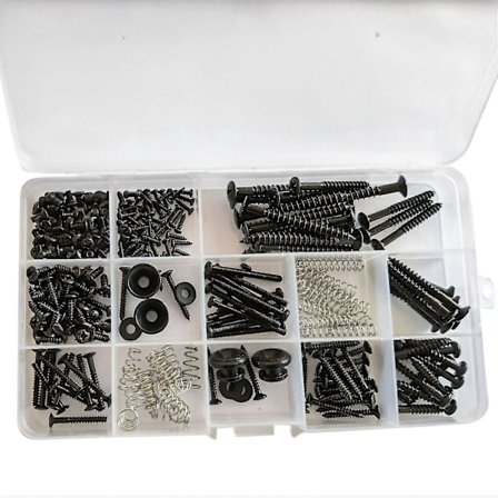 Gitar Skrue Kit Sortimentsett for Elektrisk Gitar Bro Pickup Plekterbrett Tuner, Bryter Halsplate