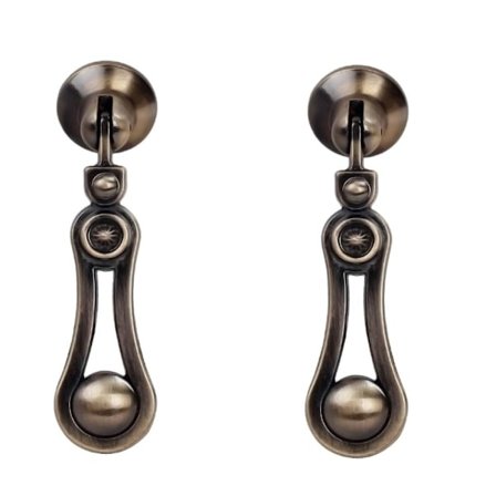 2 st Antik brons rivdroppsdrag