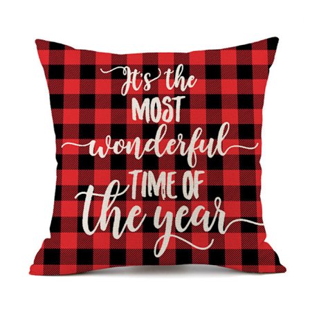 Joulutyynynpäällinen Joulutyynynpäällinen 45 x 45 cm Joulutyynynpäällinen Koristetyynynpäälliset Peura Hyvää Joulua Lumihiutale Sohvan Tyyny