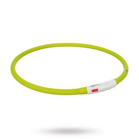 Trixie - Trixie Flash Light Ring USB - Grön - Säkerhetslampor & reflxer till hundar- För stora hundar
