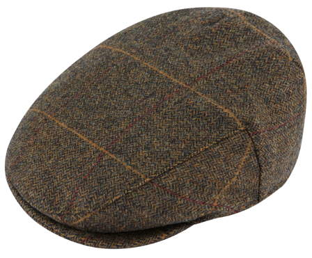 Alan Paine Combrook Waterproof Tweed Cap lätsä, Teak