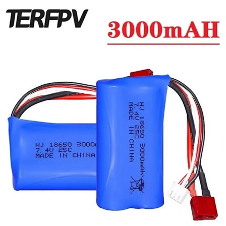 2S 7,4V 3000mah lipo Batteri 18650 För Wltoys 144001 A959-B A969-B A979-B K929-B 12428 12423 10428 Q39 RC Bilreservdelar