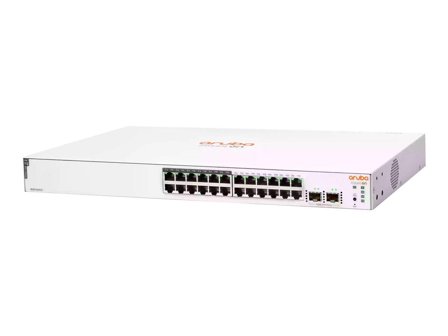 Hewlett Packard Enterprise HPE Networking Instant On 1830 24G 12p Class4 PoE 2SFP 195W Switch - switch - 24 porter - smart - rackmonterbar