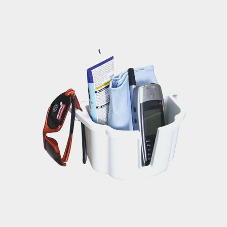 Soporte para móviles Nuova Rade Store-All Galley Case, 19 x 11.3 x 10 cm, blanco, sin soporte