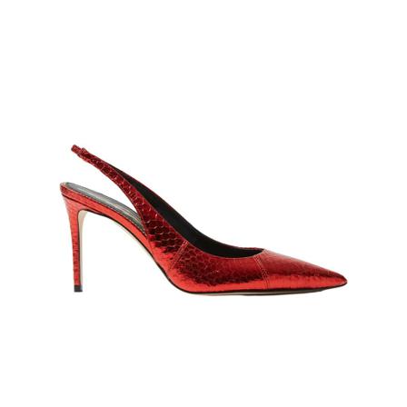 Scarosso Sutton Elaphe Pumps , Rood , Dames , Maat: 41 EU