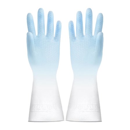 Vanntette og slitesterke oppvaskhansker i lateks, fleksible og langvarige med ergonomisk design for rengjøring i hjemmet, gjenbrukbare 