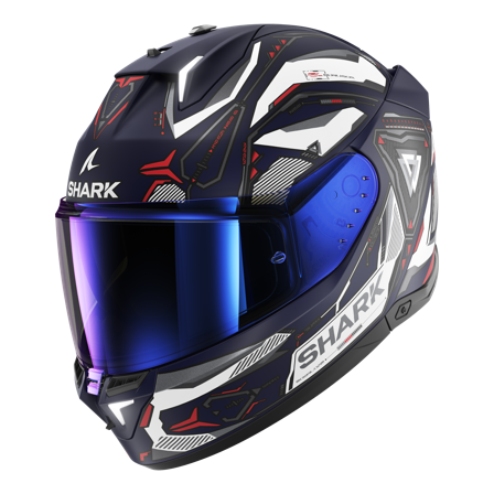 Umpikypärä Shark Skwal i3 Linik Matta Matta Sininen/Valkoinen/Punainen M