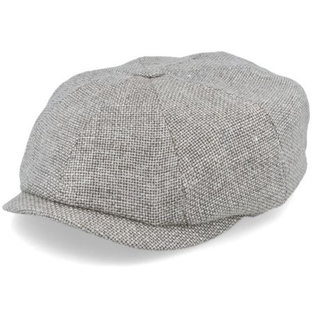 Stetson - Grå flatcap Keps - Hatteras Virgin Wool/Linen Light Grey Flat Cap @ Hatstore