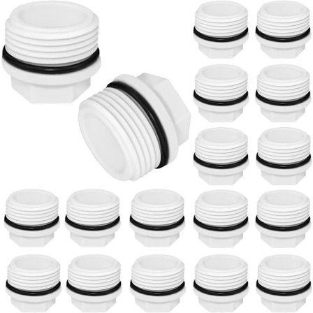 18 st Rörgänga Hane Plugg Rörgänga Hane Blindplugg Rörtätningsplugg Sexkantig Kranplugg 3/4 Sexkantiga Rörpluggar kompatibla med Rörkransarmatur