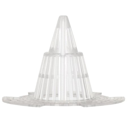 100 stk blomsterpottebunnfilter stereomesh blomsterpottegulvforsegling pustende vanntett insektforsegling konisk meshpute, hvit, 7,4*5,4 cm