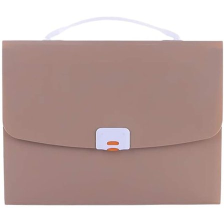 Bærbar lomme A4 forretningsdokument organisator mappe oppbevaringsarrangør student testpapirholder pakke brun