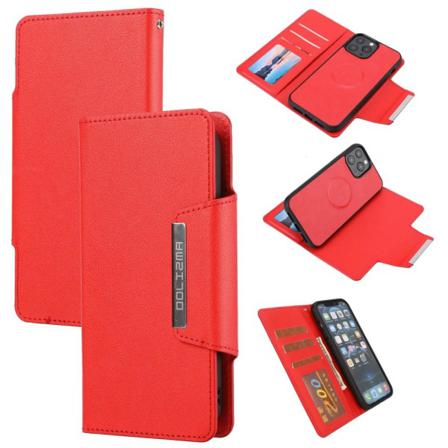 SKALO iPhone 13 Pro DOLIZMA 2 i 1 Magnet Wallet Case - Rød Red