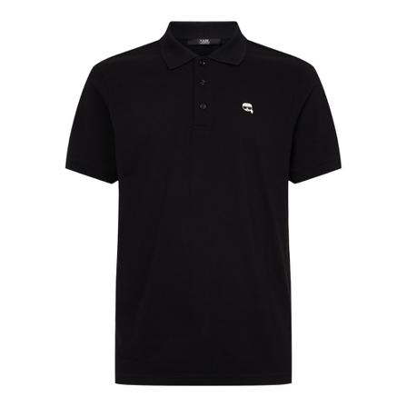 Karl Lagerfeld, Ikonik Embroidered Polo Czarny, Mężczyzna, Rozmiar: XS