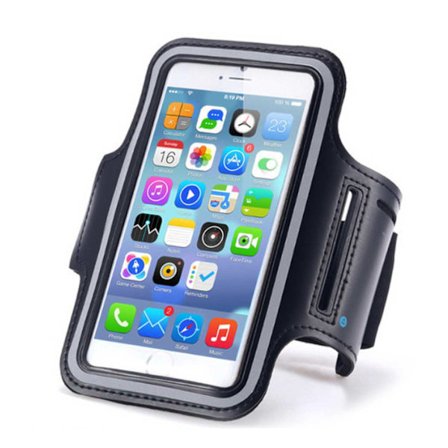 Universelt 6,8" Sportsarmbånd Træningsarmbånd til Mobiltelefon sort