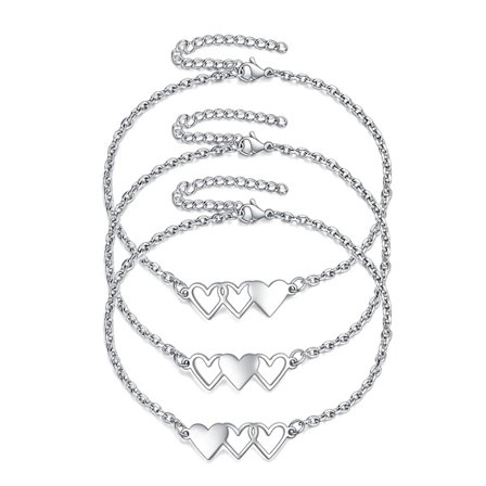 3 Søstre Armbånd Bestevenner Halskjede 3 Hjerte Armbånd 3 BFF 3 Bestie Søt