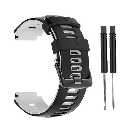 Garmin-approach S20/s6 Smart Watch Band Mjukt silikonarmband Black and white