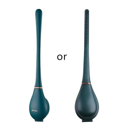 Silikone toiletbørste og toiletbørste med langt håndtag til badeværelse eller gæstetoilet Placer det som du ønsker Gave Holdbar os