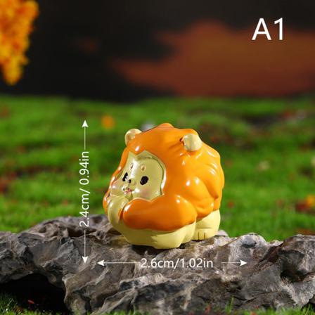 Figuriner Miniatyr E Lion Animal Resin Prydnader För Heminredning