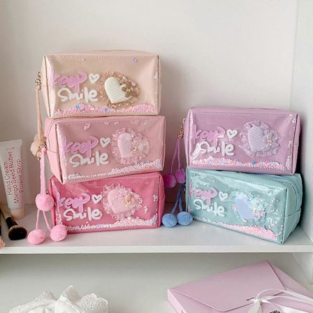 Multifunktionelt penalhus, vandtæt PU makeup taske, bærbar kosmetik organiser til skole, kontor, rejsetilbehør, beige