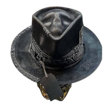 Trendy Cowboyhat, Cowboyhat til mænd Punk Style Western Cowboyhat Kraniehat Hurtig