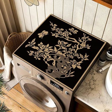 50 * 60cm, B Vaskemaskine Tørretumbler Top Måtte Betræk Vaskemaskine Top Betræk Anti-Slip Hurtigtørrende Køleskabsbeskytter Betræk Gummi Natbord 