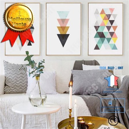 Affisch - TD - Nordisk Geometrisk - Abstrakt Duk - Väggdekoration - 30x40 cm