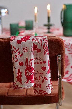 Jotex - Küchentuch Im 2er-pack Antikweiß/rot - WONDERWORLD - Kaufe Geschirrtücher bei Jotex