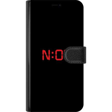 Yhteensopiva Lompakkokotelo Motorola Motorola Edge 50 Fusion NYT digitaalikello punainen neon minimalistinen ajan motiivi moderni tekniikka retro her