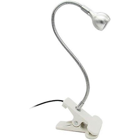 LED-klemme, Fleksibel Svanhals 3w 3000K med Bryter Varmhvit Nattlampe