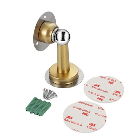 Magnetisk dørstopper i rustfrit stål uden boring med 3M klæbemiddel