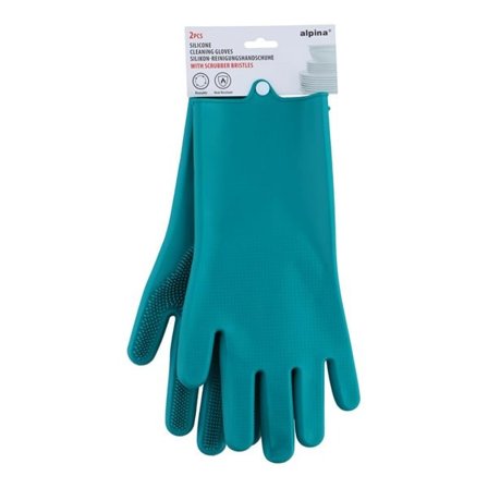 Gummihandskar med skrubborst