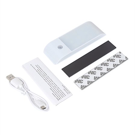 Automatiska LED-nattlampor [1-pack], USB-uppladdningsbara 12 LED-lampor