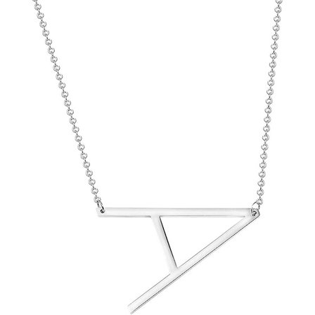 Halsband med torkade blommor och initial - Silverpläterat halsband 26 bokstäver kedja present