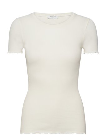 Rosemunde Rwbernadine Organic Ss O-Neck T-Sh - Cream - XL