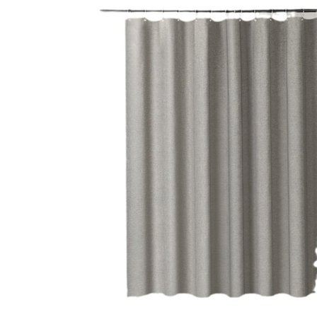 Duschdraperi av linne med krokar