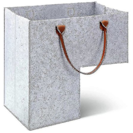 Trappekurv med håndtag til 40 cm tæppebelagte trapper, kurv grå