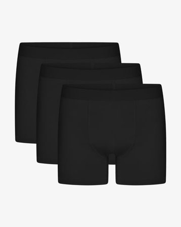 Organic Boxer Briefs 3 Pack - Deep Black - Male - S