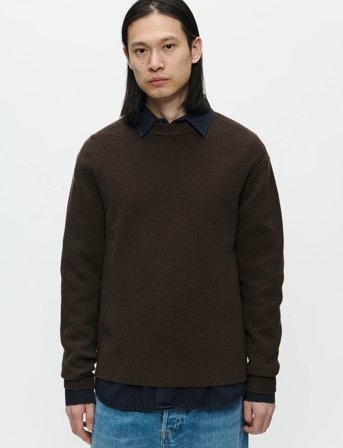 WOOD WOOD Wwmorten Crew Neck 25195 - Brown - S