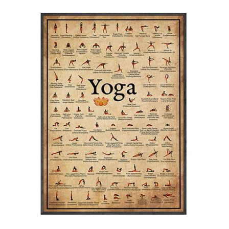 Hjemmetrening Gym Yoga Ashtanga-diagram Pose for helse Plakat Veggkunst Lerretsmaling Yogatrykk Stue Hjemmeinnredning
